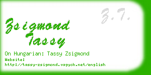 zsigmond tassy business card